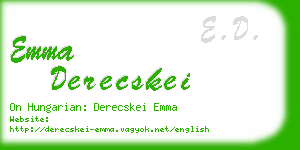 emma derecskei business card